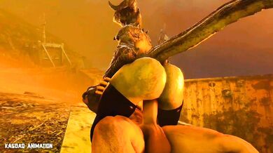 Femdom Deathclaw Fucks Human with Huge Cock in 'Kasdaq'