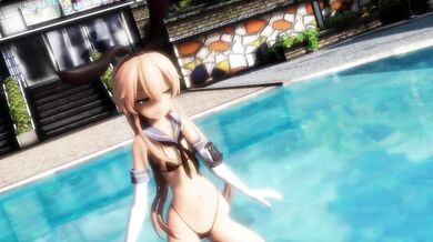 Shimakaze's Erotic Dancing in R18 MMD Video with Rangu Yamada