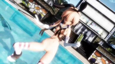 Shimakaze's Erotic Dancing in R18 MMD Video with Rangu Yamada