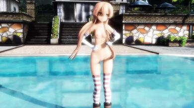 Shimakaze's Erotic Dancing in R18 MMD Video with Rangu Yamada
