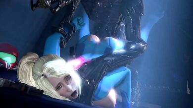 Fucked by an Alien from Behind while Taking on Samus Aran's Doggy Position - Ambrosine92