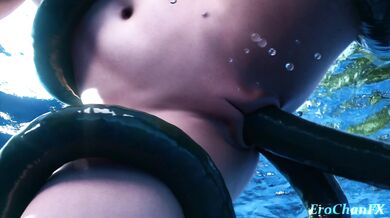 Tifa's Aquatic Gangbang with Octopuses