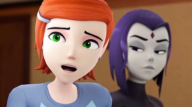 Ravishing Raven and Glorious Gwen's Lustful Lesbian Liaison with a Touch of Erotic Fisting Action - Purple Pleasure.