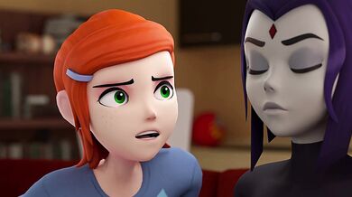 Ravishing Raven and Glorious Gwen's Lustful Lesbian Liaison with a Touch of Erotic Fisting Action - Purple Pleasure.