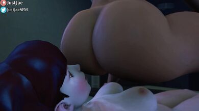 D.Va Gets Reamed by Sombra's BBC