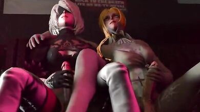 Cumming Inside A2's Tight Pussy While She Gets Drilled By An Operator