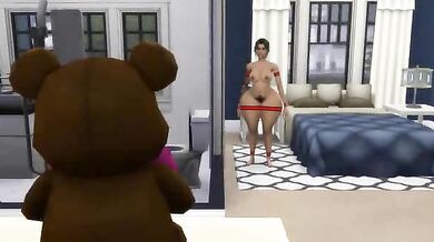 Gorgeous Latina Gets Banged by Canine in Sims Porn