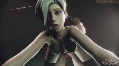 Sweat and Screams: Mercy's Workout with the Polished Jade Bell