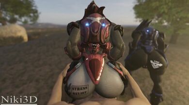 The Human Male and Female Sangheili - A Hentai Stress Relief Session with Niki3d