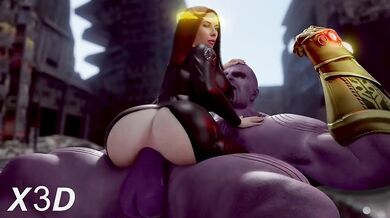 Black Widow gets banged by Thanos in a harsh dose of reality