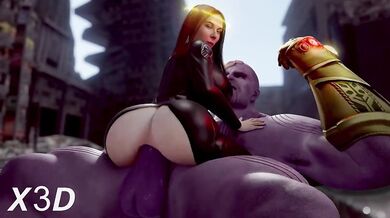 Black Widow gets banged by Thanos in a harsh dose of reality