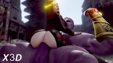 Black Widow gets banged by Thanos in a harsh dose of reality