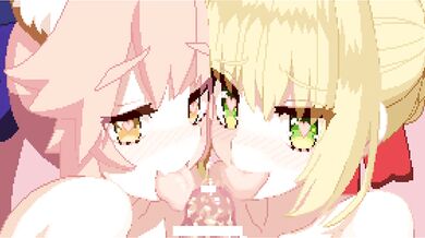 Tamamo-chan gets plowed by Nero's big rod in 'Nero x Tamamo [kunabishi]'