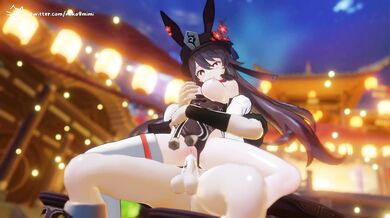 Neko Girl's Wet Pussy Grinded by a Horny Goblin