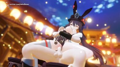 Neko Girl's Wet Pussy Grinded by a Horny Goblin