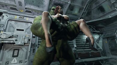Silent Hulk and Black Widow Fucking Hardcore