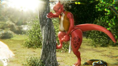 Tail Swipe Sensation: Lizard/Dragon Hermaphrodite Starring DelaliciousVA