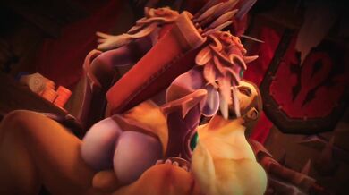 Sylvanas Fucking Nathanos while his brother Genn Greymane watches in the shadows in The G Works