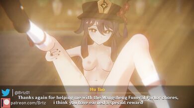 Hard-Working Hu Tao's Reward: A Steamy, Sweaty Night of Passion After a Long Day of Chores!