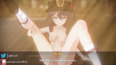 Hard-Working Hu Tao's Reward: A Steamy, Sweaty Night of Passion After a Long Day of Chores!