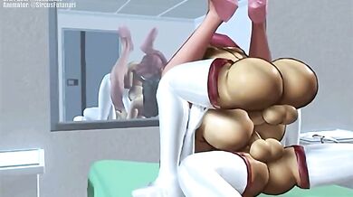 Naughty Nurses Break Their Bottled Up Bladders After a Demanding Night Shift