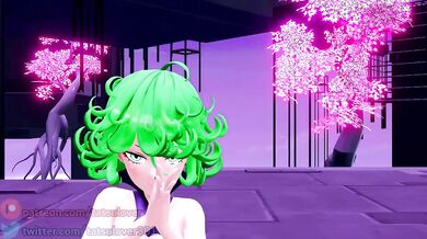 Body to Body with Tatsumaki in Electric Valentine's R-18 MMD Porn Video