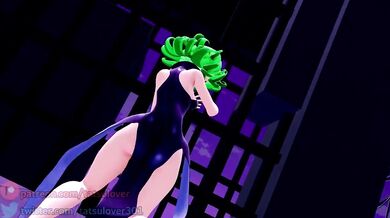 Body to Body with Tatsumaki in Electric Valentine's R-18 MMD Porn Video