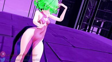 Body to Body with Tatsumaki in Electric Valentine's R-18 MMD Porn Video