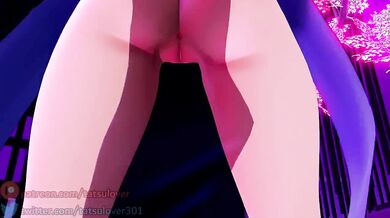 Body to Body with Tatsumaki in Electric Valentine's R-18 MMD Porn Video