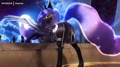 Mane-tastic MILF Tease by Princess Luna in the Royal Bedroom