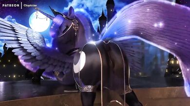 Mane-tastic MILF Tease by Princess Luna in the Royal Bedroom