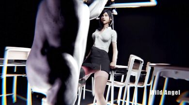 Tifa Lockhart's Rough Anal Fuckfest in the Final Fantasy Classroom