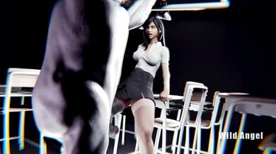 Tifa Lockhart's Rough Anal Fuckfest in the Final Fantasy Classroom