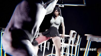 Tifa Lockhart's Rough Anal Fuckfest in the Final Fantasy Classroom