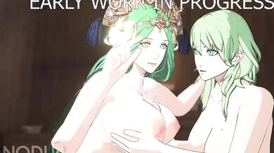 Rhea and Byleth's Hot Suction and Titty Fucking Fun (Fire Emblem)