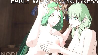 Rhea and Byleth's Hot Suction and Titty Fucking Fun (Fire Emblem)