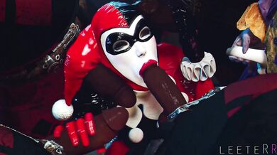 Harley Quinn Enjoys Four Black Cocks with LeetRR Is that better?