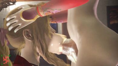 Lesbian Tentacle Fellatio - Futanari Terra and Aerith in SFMslayer's Animation