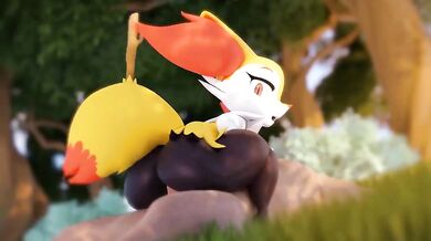 Adrian's Dirty Ride with the Sexy Braixen Cowgirl