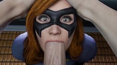 Batgirl sucks Akashima in an intense XXX scene!