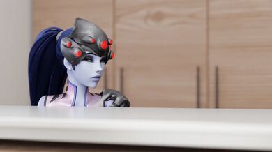 [4K] Naughty Widowmaker in Deep Trouble [White][Aphy3d]