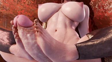 Pleasuring Herself: Malenia's Solo Foot Fucking