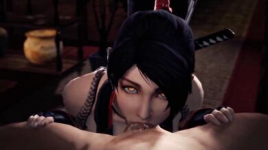 Mother Natures Oral Delight: Momiji Giving a Blowjob