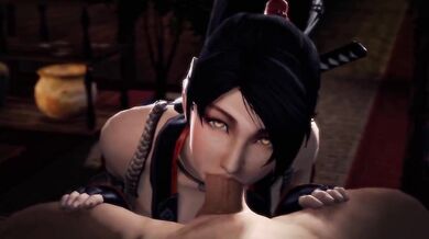 Mother Natures Oral Delight: Momiji Giving a Blowjob