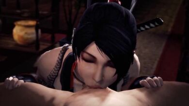 Mother Natures Oral Delight: Momiji Giving a Blowjob