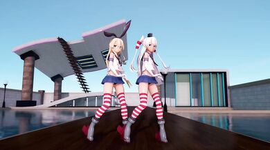 Bunny Style Shimakaze and Amatsukaze - Ver. 3 MMD Genesis [Hentai Porn]