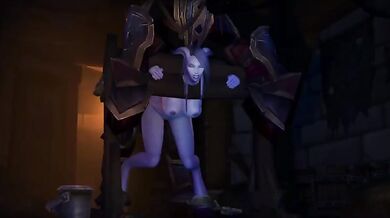 Mighty Draenei Shaman Rides a Stallion of Light and Love (with a Lard Ass)