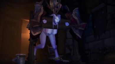 Mighty Draenei Shaman Rides a Stallion of Light and Love (with a Lard Ass)