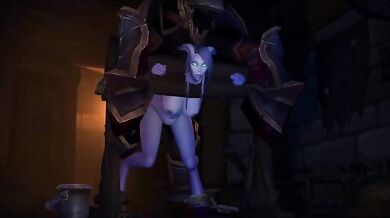 Mighty Draenei Shaman Rides a Stallion of Light and Love (with a Lard Ass)