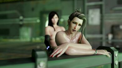 Tifa Lockhart's 4K Lewd Handiwork on Scarlet's Wet Pussy